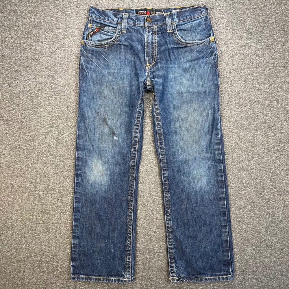 Ariat FR M5 Straight Leg Jeans Mens 32x29 Blue Denim Workwear Flame Resistant